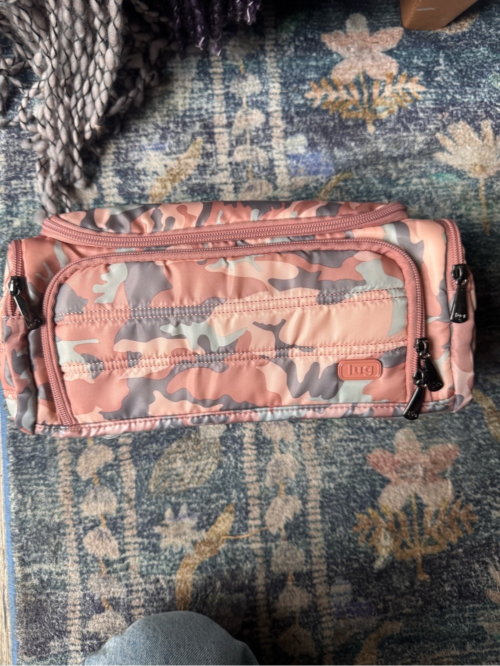 lug Pink Camo Travel Trolley Cosmetic Organizer